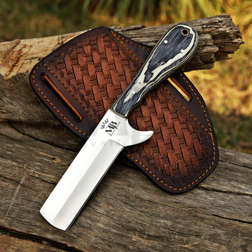 Majestic Handmade Damascus D2 Steel Bull Cutter Knife 8 Inch With Handle Of Pakka Wood at best price in United State - majetsicblades.com
